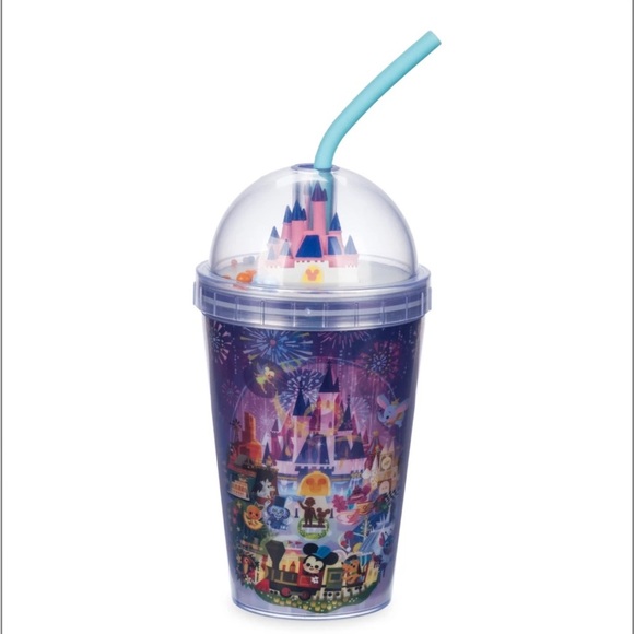 Disney Parks Fantasyland Castle Tumbler with Straw by Joey Chou - 14oz - Picture 1 of 6